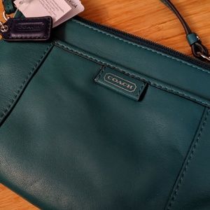 Green Coach Wristlet